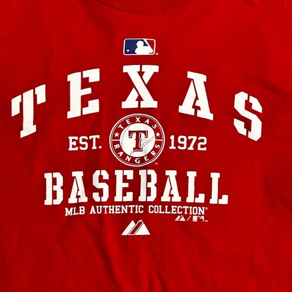 Majestic Authentic Collection Texas Rangers Men’s MLB Tshirt Sz S Baseball - Picture 4 of 5
